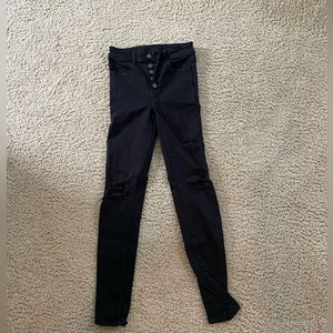 AE Black Ripped Skinny Jeans
